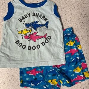 Nickelodeon Boy's 2T Baby Shark Tee, Sleeveless Shirt and Short Set